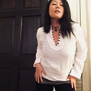 ❤️Gap White Linen Blouse